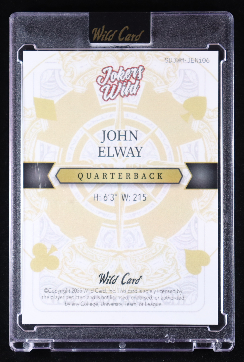 John Elway 2025 Wild Card Jokers Wild Lava Rainbow #JENI06 #1/1 at PristineAuction.com John Elway 2025 Wild Card Jokers Wild Lava Rainbow #JENI06 #1/1 at PristineAuction.com
