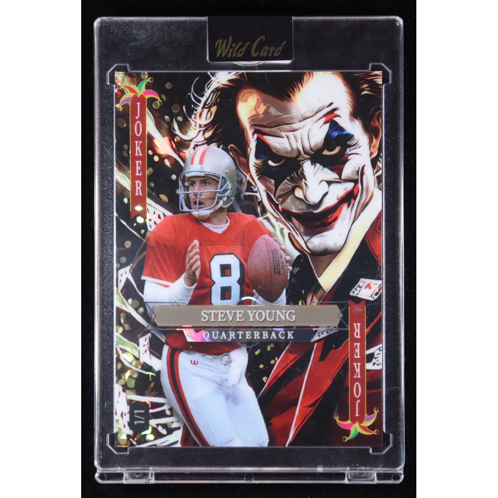 Steve Young 2025 Wild Card Jokers Wild Crystal Rainbow #SYNP08 #1/1 at PristineAuction.com