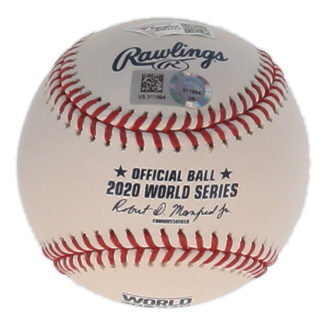 Corey Seager, Cody Bellinger & Mookie Betts Signed Official 2020 World Series Logo Baseball (Fanatics & MLB) at PristineAuction.com Corey Seager, Cody Bellinger & Mookie Betts Signed Official 2020 World Series Logo Baseball (Fanatics & MLB) at PristineAuction.com