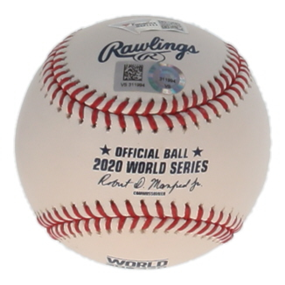 Corey Seager, Cody Bellinger & Mookie Betts Signed Official 2020 World Series Logo Baseball (Fanatics & MLB) at PristineAuction.com