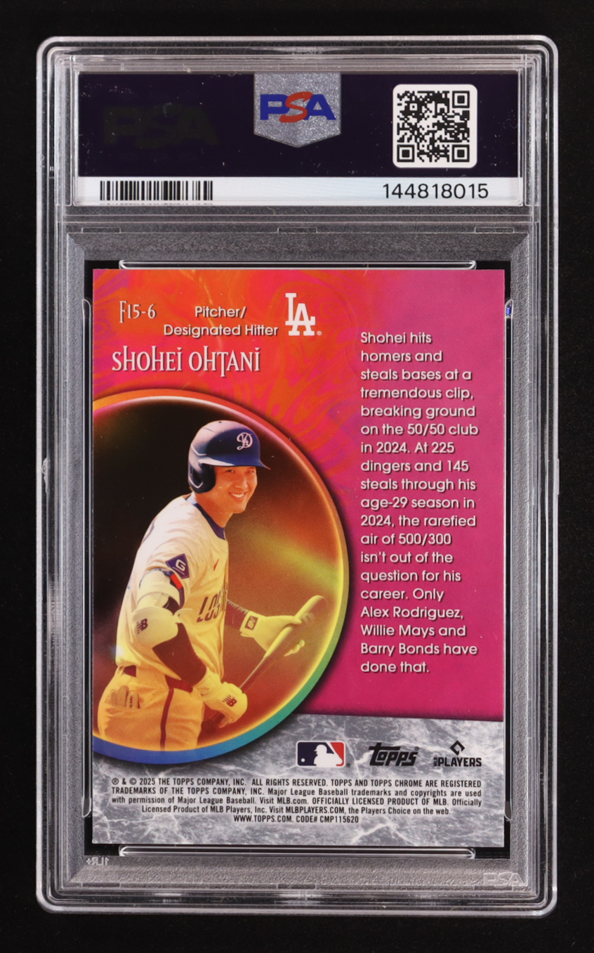 Shohei Ohtani 2025 Topps Chrome Update Fortune 15 #F156 (PSA 10) at PristineAuction.com Shohei Ohtani 2025 Topps Chrome Update Fortune 15 #F156 (PSA 10) at PristineAuction.com