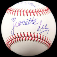 Jeanette Lee Signed OML Baseball Inscribed "The Black Widow" (JSA) at PristineAuction.com