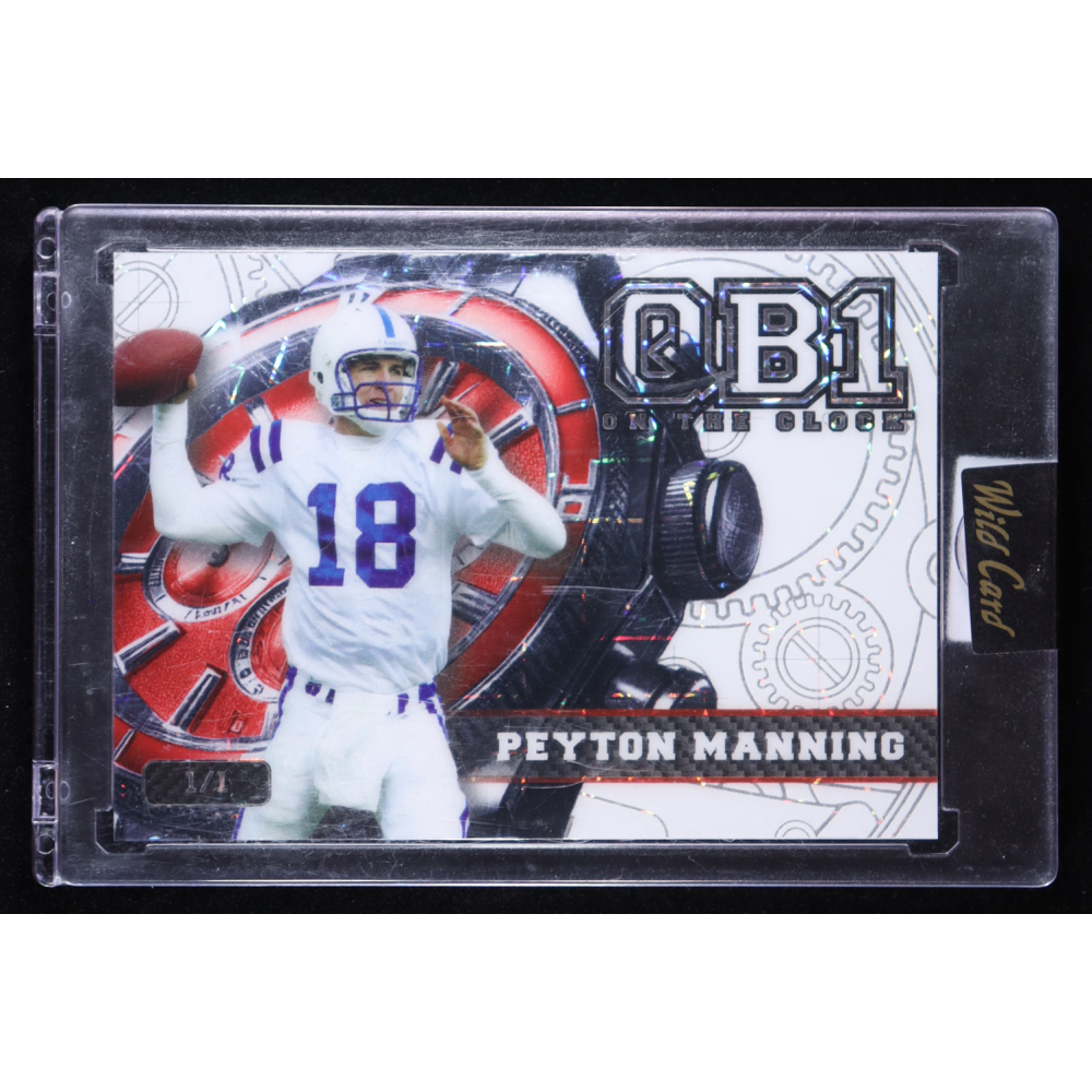 Peyton Manning 2024 Wild Card QB1 On the Clock Lazer White #PM2 #1/1 at PristineAuction.com