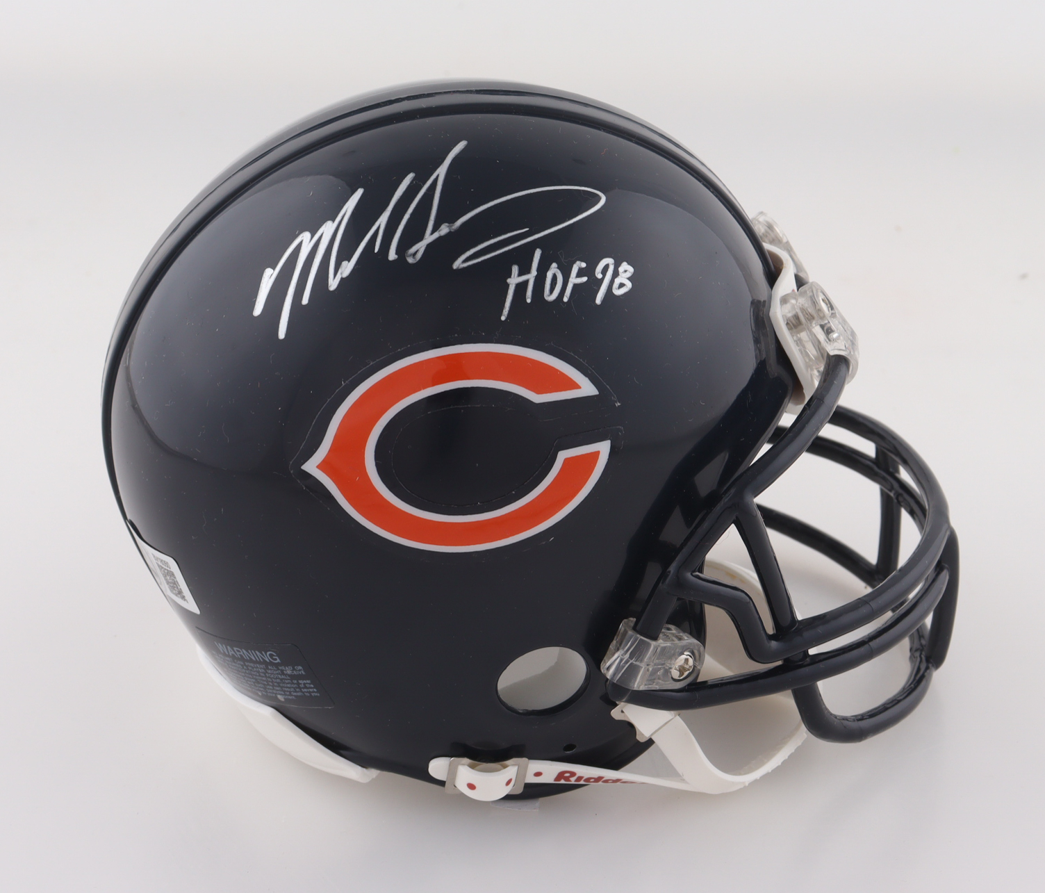Mike Singletary Signed Bears Mini Helmet Inscribed "HOF 98" (Beckett) at PristineAuction.com Mike Singletary Signed Bears Mini Helmet Inscribed "HOF 98" (Beckett) at PristineAuction.com