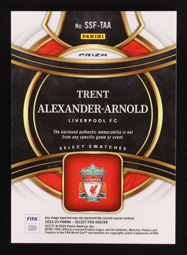 Trent Alexander-Arnold 2023-24 Select FIFA Select Swatches #28 at PristineAuction.com Trent Alexander-Arnold 2023-24 Select FIFA Select Swatches #28 at PristineAuction.com