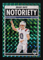 Drake Maye 2025 Panini Mosaic Notoriety Mosaic Green #3 at PristineAuction.com