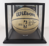 Larry Bird Signed NBA Gold Edition Basketball with Display Case (Beckett) at PristineAuction.com