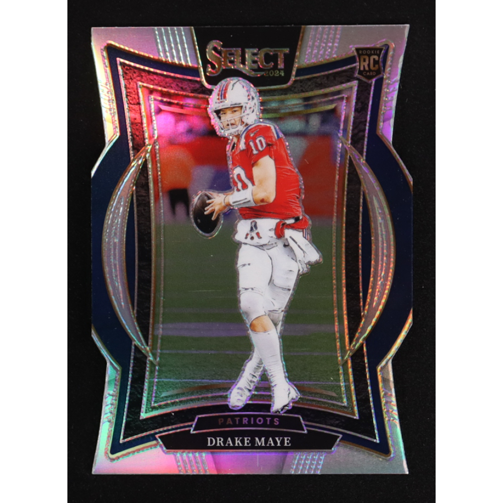 Drake Maye 2024 Select Prizm Silver Die Cut #27 RC at PristineAuction.com
