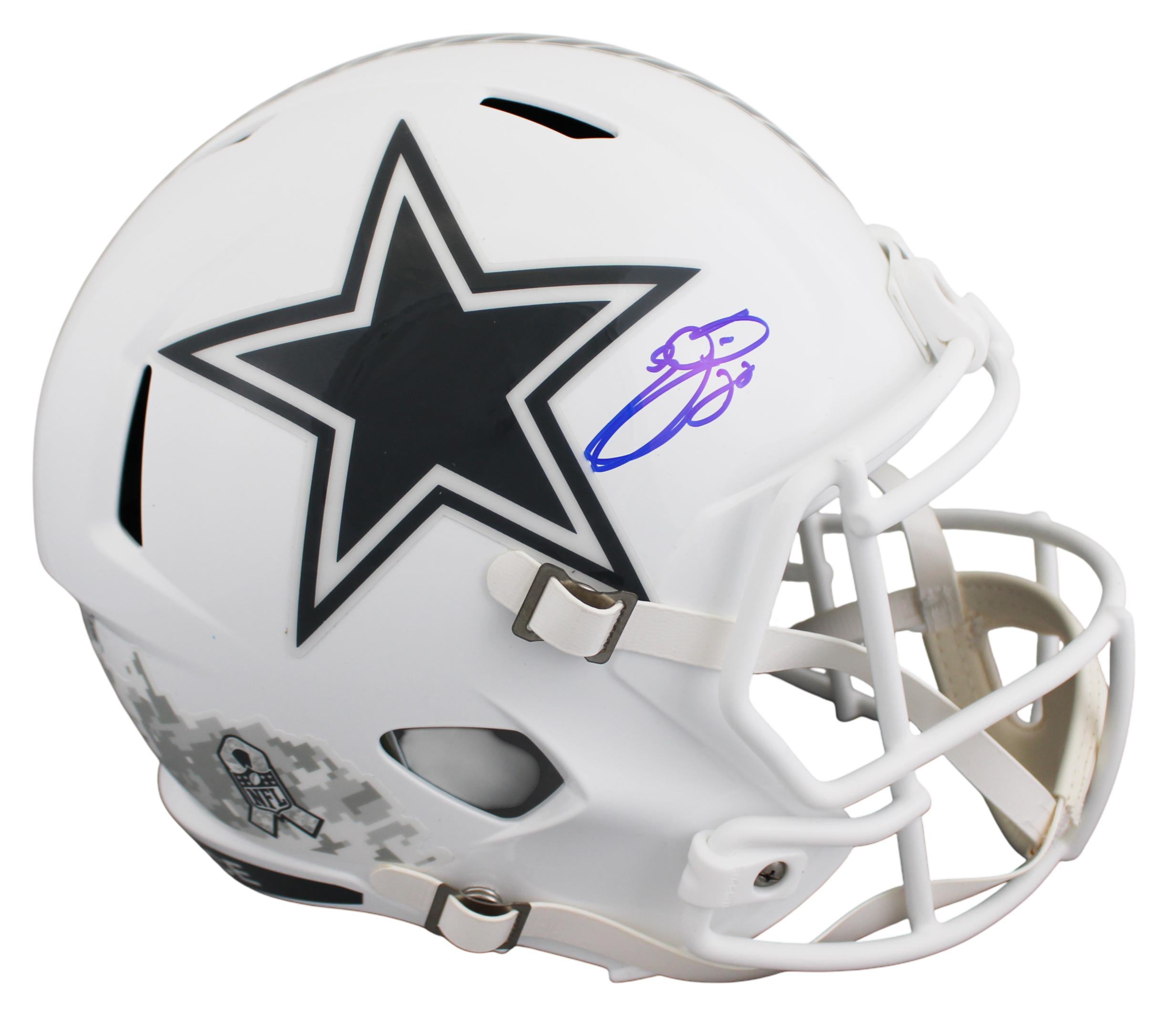 Emmitt Smith Signed Cowboys Full-Size Salute to Service Alternate Speed Helmet (Beckett) at PristineAuction.com Emmitt Smith Signed Cowboys Full-Size Salute to Service Alternate Speed Helmet (Beckett) at PristineAuction.com