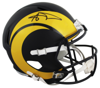 Aaron Donald Signed Rams Full-Size Replica Speed Helmet (Beckett) at PristineAuction.com