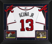 Ronald Acuna Jr. Signed Custom Framed Braves Majestic Authentic Jersey Display (JSA) at PristineAuction.com