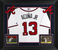 Ronald Acuna Jr. Signed Custom Framed Braves Majestic Authentic Jersey Display (JSA) at PristineAuction.com