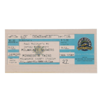 1999 Brewers vs. Twins Game Ticket at PristineAuction.com