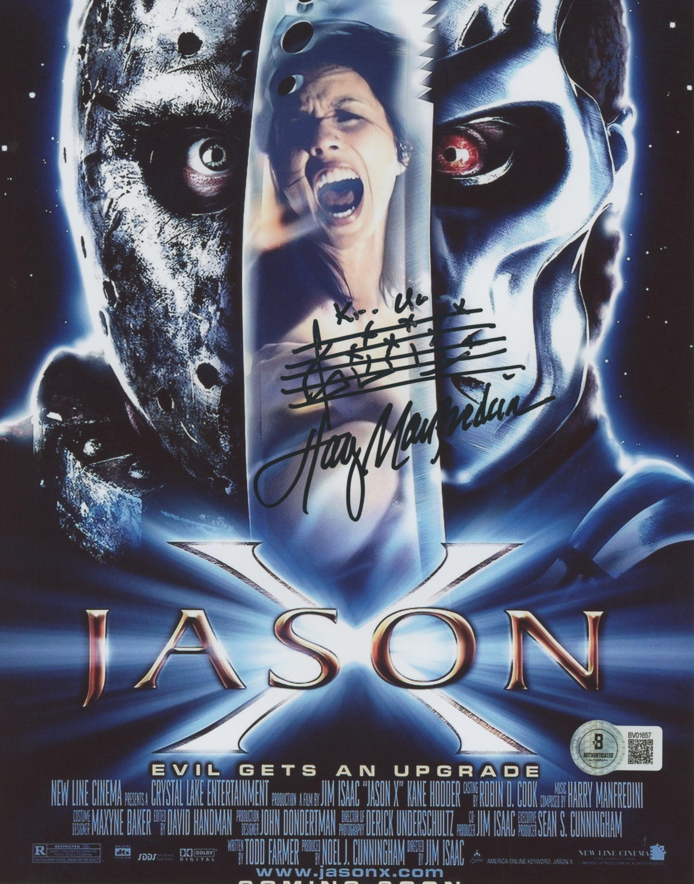 Harry Manfredini Signed "Jason X" 8x10 Photo With Hand-Drawn Sketch (Beckett) at PristineAuction.com Harry Manfredini Signed "Jason X" 8x10 Photo With Hand-Drawn Sketch (Beckett) at PristineAuction.com