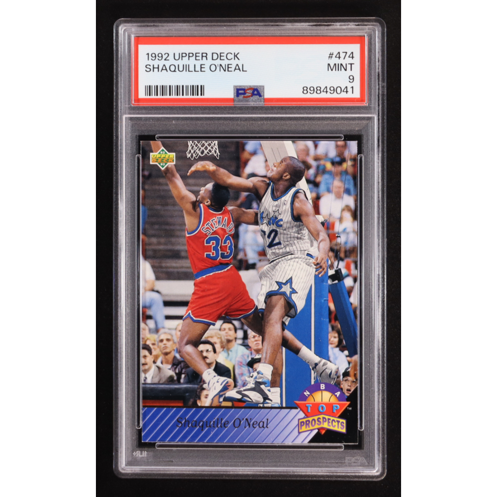 Shaquille O'Neal 1992 Upper Deck Top Prospects #474 RC (PSA 9) at PristineAuction.com