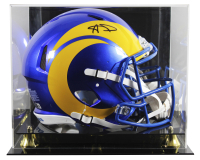 Aaron Donald Signed Rams Full-Size Authentic On-Field Speed Helmet with Display Case (Beckett) at PristineAuction.com