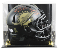 Ricky Williams Signed Dolphins Full-Size Salute To Service Alternate Speed Helmet Inscribed "Smoke Weed Everyday!" With Display Case (JSA) at PristineAuction.com