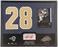 Marshall Faulk Signed LE Custom Framed Hologram Slab with 2002 Playoff Absolute Memorabilia #90 & Jersey Number #280/300 (Playoff) at PristineAuction.com