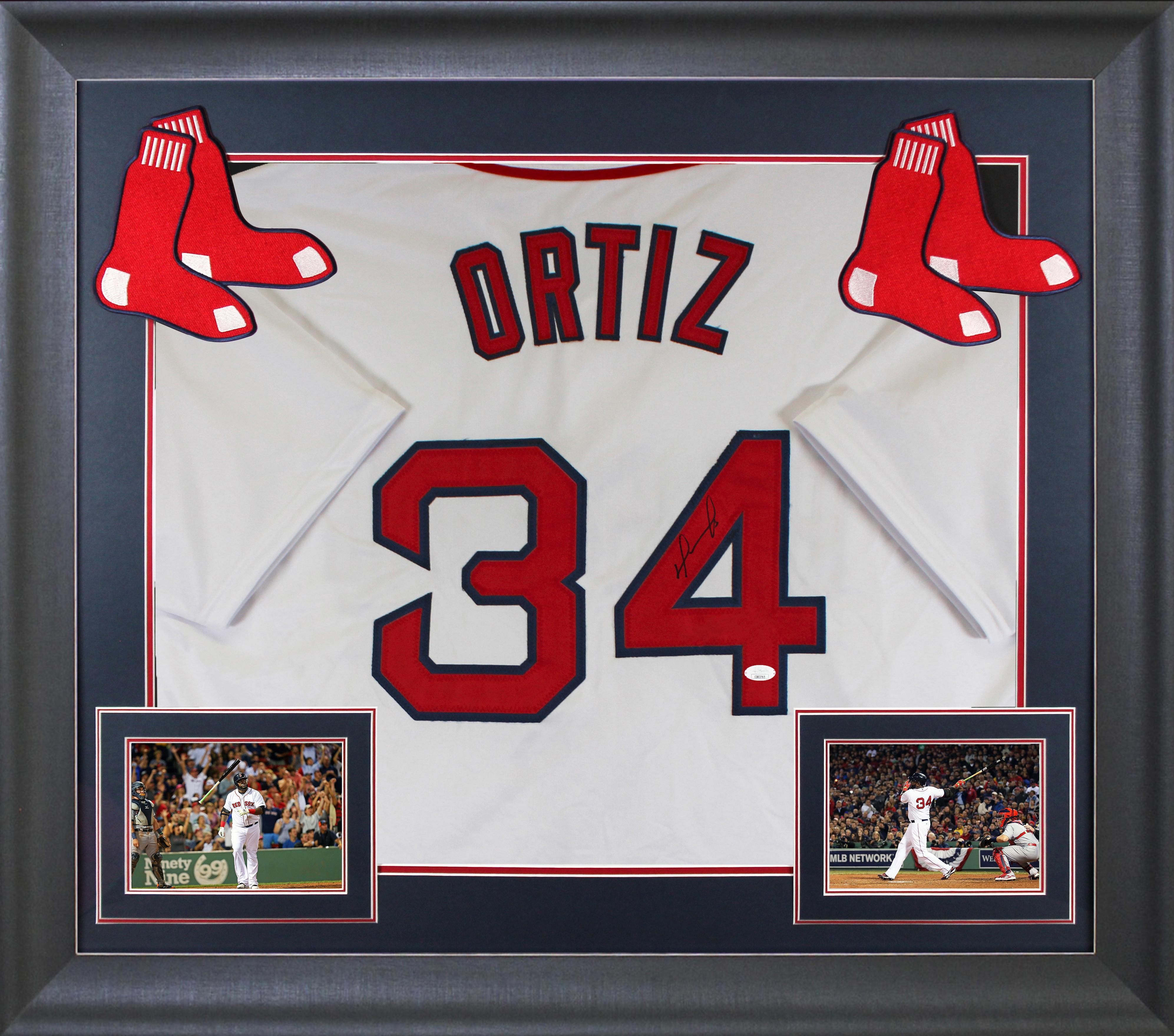 David Ortiz Signed Custom Framed Jersey Display (JSA) at PristineAuction.com David Ortiz Signed Custom Framed Jersey Display (JSA) at PristineAuction.com