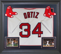 David Ortiz Signed Custom Framed Jersey Display (JSA) at PristineAuction.com