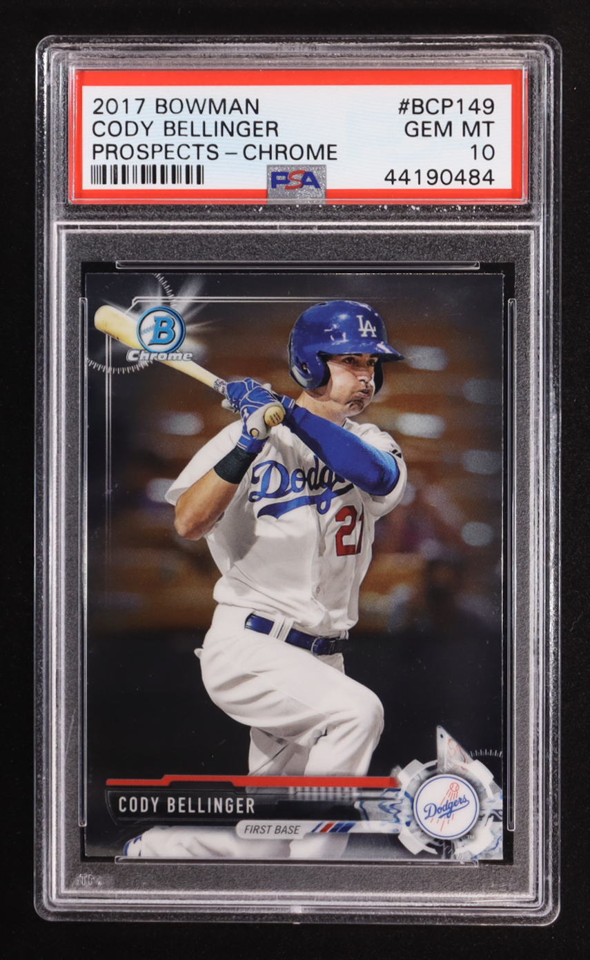 Cody Bellinger 2017 Bowman Chrome Prospects #BCP149 RC (PSA 10) at PristineAuction.com Cody Bellinger 2017 Bowman Chrome Prospects #BCP149 RC (PSA 10) at PristineAuction.com
