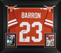 Jahdae Barron Signed Custom Framed Jersey Display (Beckett) at PristineAuction.com