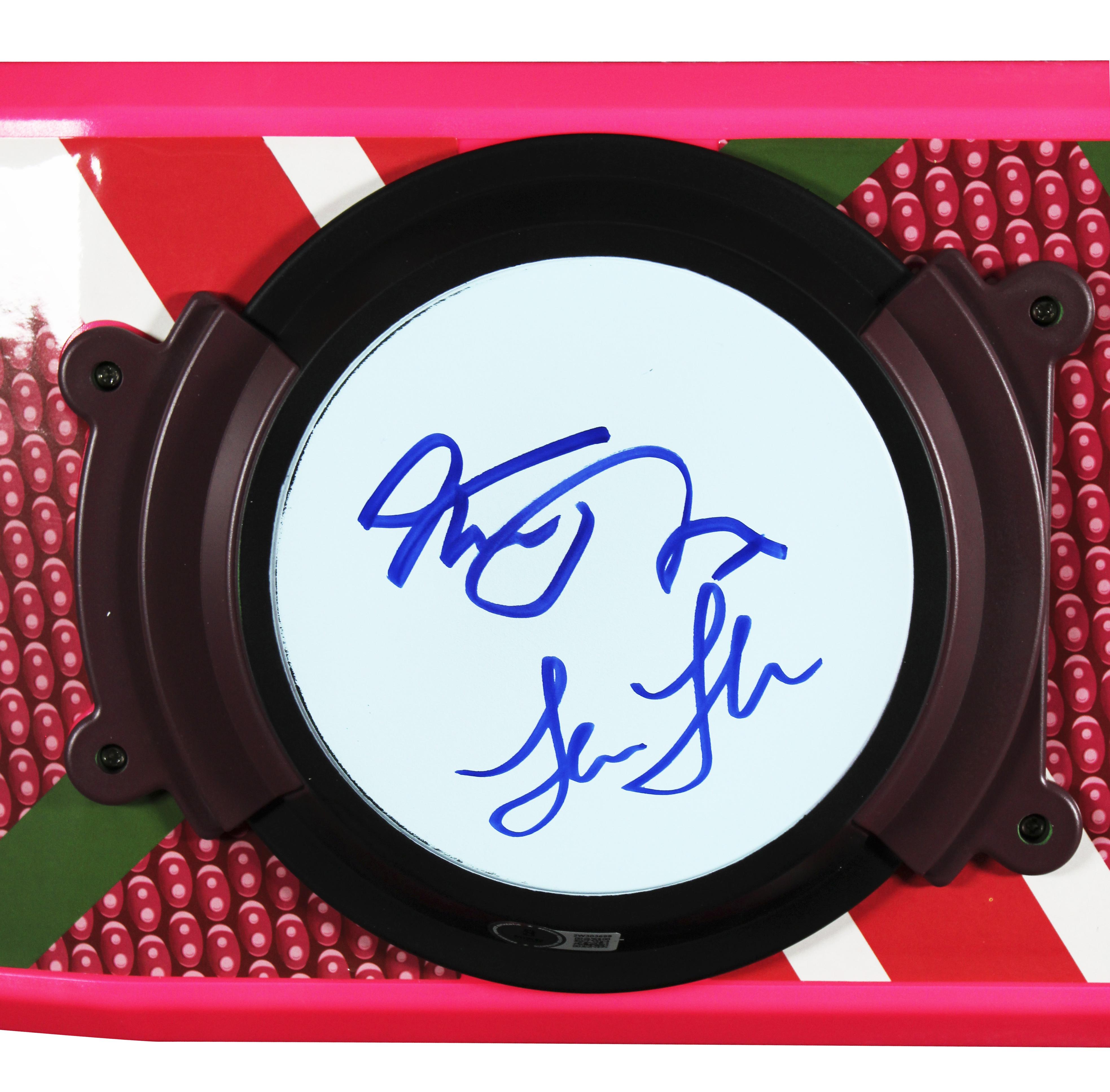 Michael J. Fox, Christopher Lloyd, Lea Thompson, & Tom Wilson Signed "Back To The Future Part II" Full-Size Hoverboard (Beckett) at PristineAuction.com Michael J. Fox, Christopher Lloyd, Lea Thompson, & Tom Wilson Signed "Back To The Future Part II" Full-Size Hoverboard (Beckett) at PristineAuction.com
