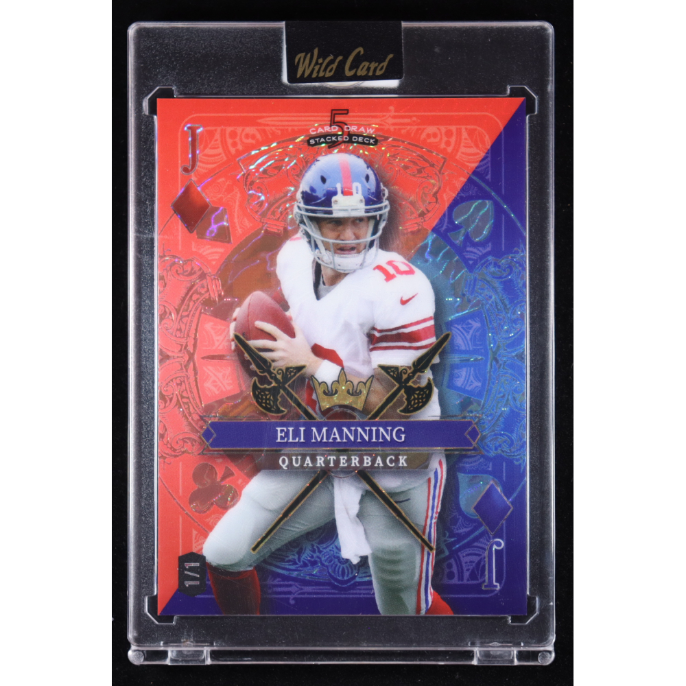 Eli Manning 2024 Wild Card 5 Card Draw Jack of Diamonds Color Match #EMN #1/1 at PristineAuction.com
