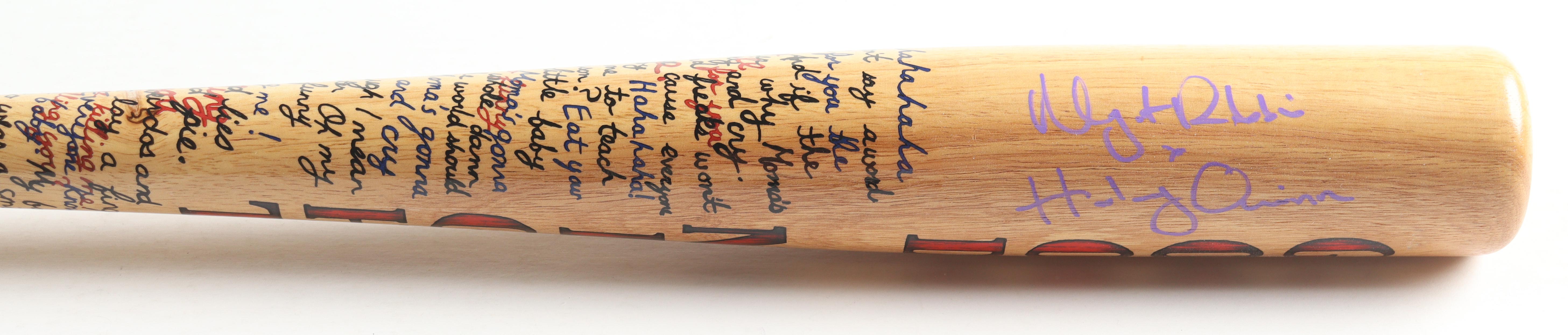 Margot Robbie Signed "Suicide Squad" Harley Quinn Baseball Bat Inscribed "Harley Quinn"(JSA) at PristineAuction.com Margot Robbie Signed "Suicide Squad" Harley Quinn Baseball Bat Inscribed "Harley Quinn"(JSA) at PristineAuction.com