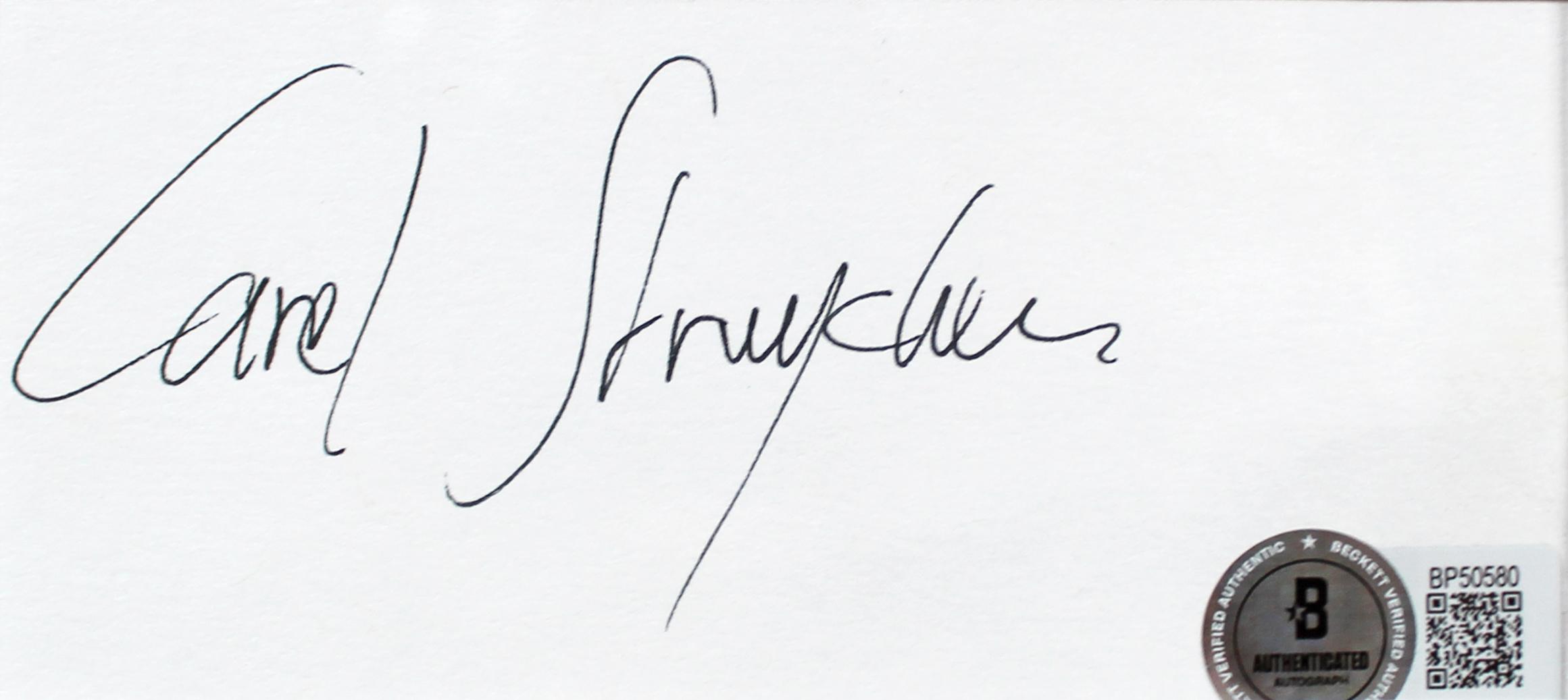 Carel Struycken Signed "The Addams Family" Custom Framed Index Card Display (Beckett) at PristineAuction.com Carel Struycken Signed "The Addams Family" Custom Framed Index Card Display (Beckett) at PristineAuction.com