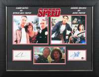 Keanu Reeves & Sandra Bullock Signed "Speed" Custom Framed Index Card Display (Beckett & JSA) at PristineAuction.com