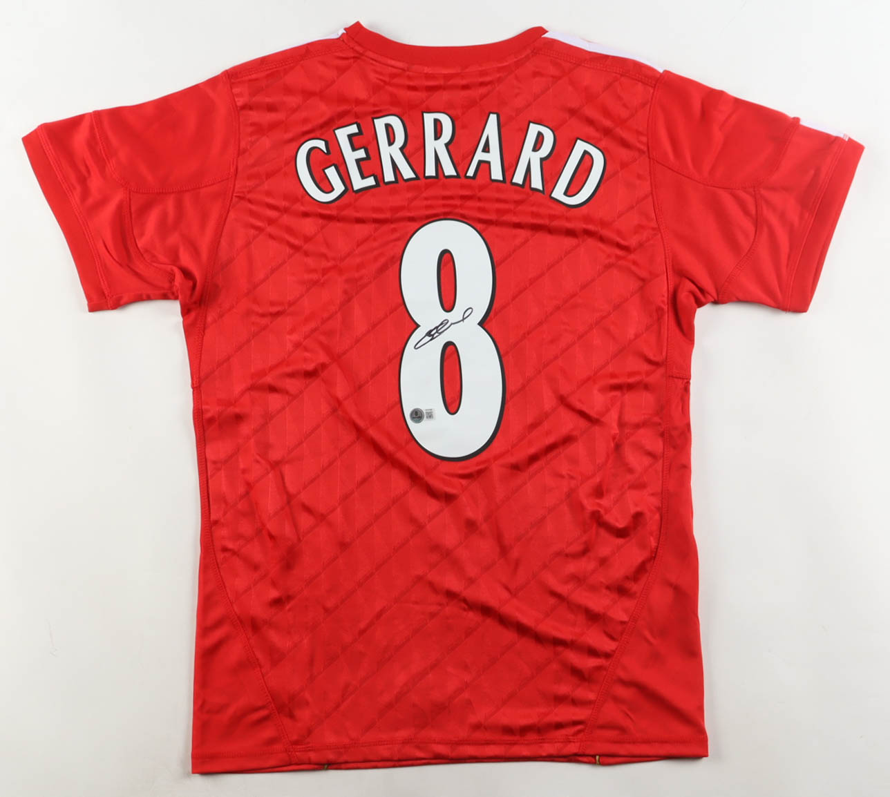 Steven Gerrard Signed Liverpool F.C. Addias Authentic Jersey (Beckett) at PristineAuction.com Steven Gerrard Signed Liverpool F.C. Addias Authentic Jersey (Beckett) at PristineAuction.com