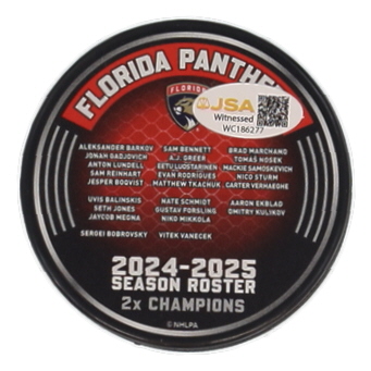 Sergei Bobrovsky Signed Panthers 2025 Stanley Cup Champions Logo Hockey Puck (JSA) at PristineAuction.com Sergei Bobrovsky Signed Panthers 2025 Stanley Cup Champions Logo Hockey Puck (JSA) at PristineAuction.com