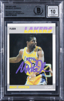 Magic Johnson Signed 1987 Fleer #56 (BGS | Auto 10) at PristineAuction.com