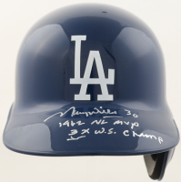 Maury Wills Signed Dodgers Full-Size Batting Helmet Inscribed "1962 NL MVP" & "3x W.S. Champ" (DA) at PristineAuction.com