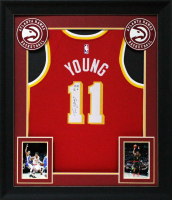 Trae Young Signed Custom Framed Hawks Nike Authentic Jersey Display (Beckett) at PristineAuction.com
