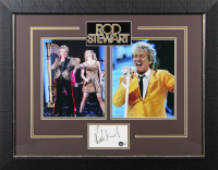 Rod Stewart Signed Custom Framed Index Card Display (Beckett) at PristineAuction.com