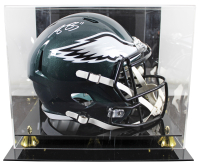 A.J. Brown Signed Eagles Full-Size Replica Speed Helmet With Display Case (Beckett) at PristineAuction.com