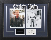 Calvin Klein Signed Custom Framed Index Card Display (Beckett) at PristineAuction.com