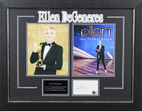 Ellen DeGeneres Signed Custom Framed Index Card Display (Beckett) at PristineAuction.com