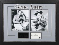 Gene Autry Signed Custom Framed Index Card Display (Beckett) at PristineAuction.com