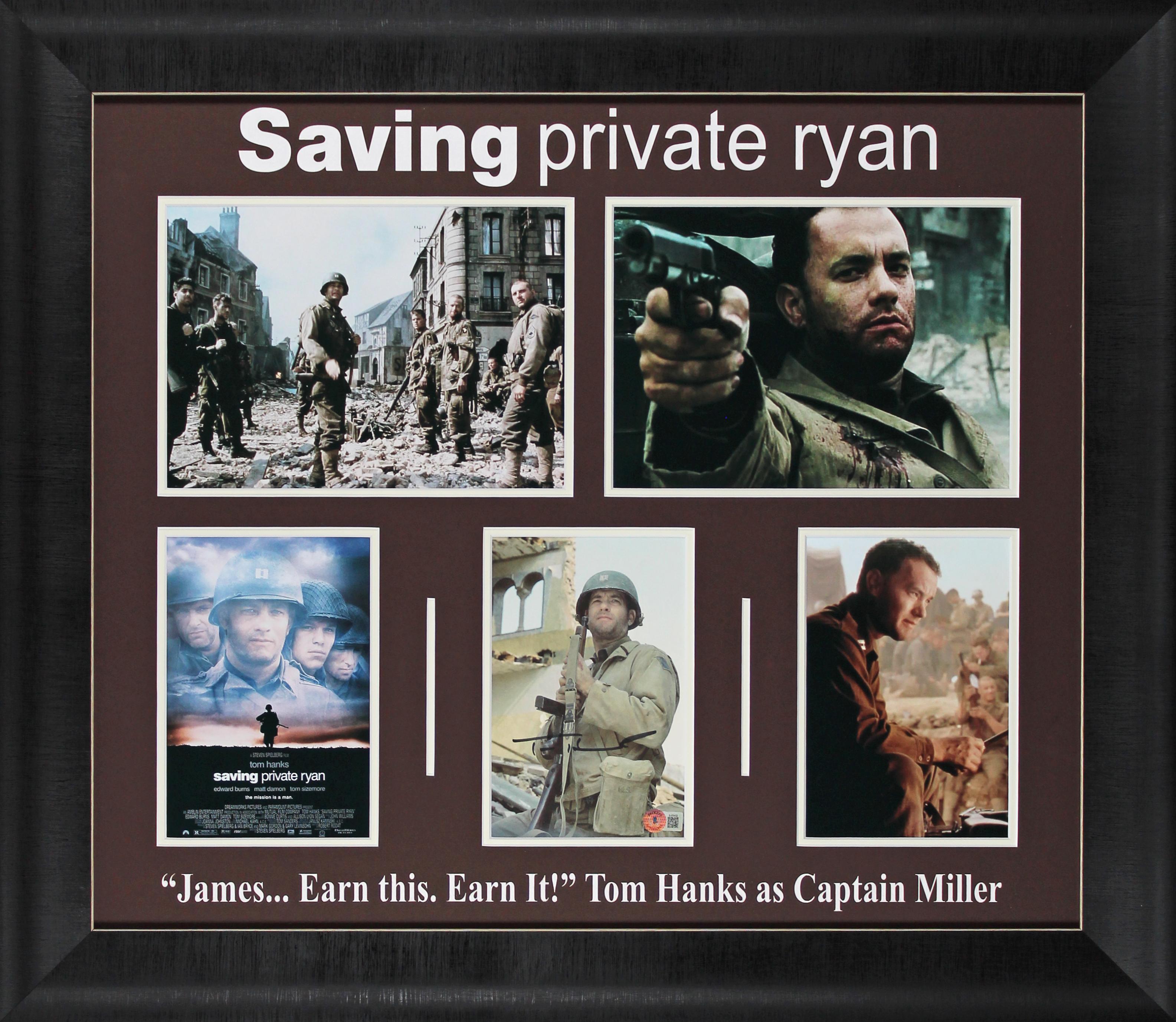 Tom Hanks Signed "Saving Private Ryan" Custom Framed Photo Display (Beckett) at PristineAuction.com Tom Hanks Signed "Saving Private Ryan" Custom Framed Photo Display (Beckett) at PristineAuction.com