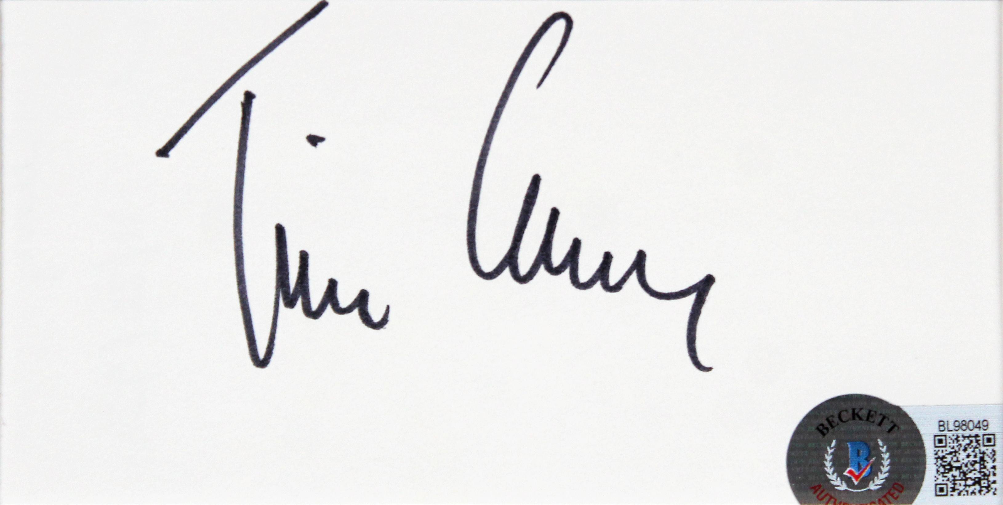 Tim Curry Signed "IT" Custom Framed Index Card Display (Beckett) at PristineAuction.com Tim Curry Signed "IT" Custom Framed Index Card Display (Beckett) at PristineAuction.com