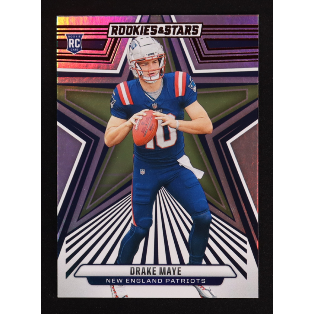 Drake Maye 2024 Rookies and Stars Red #129 RC at PristineAuction.com