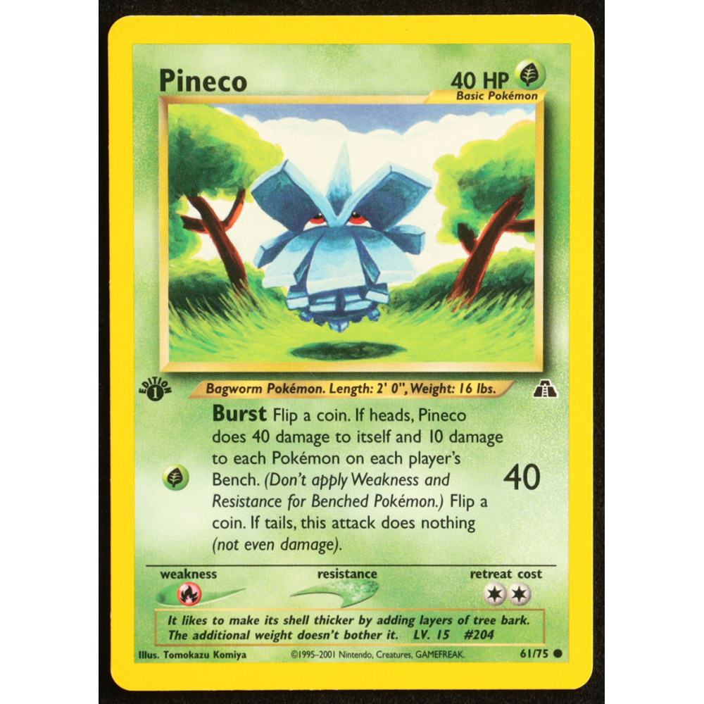 Pineco 2001 Pokemon Neo Discovery 1st Edition #61 at PristineAuction.com