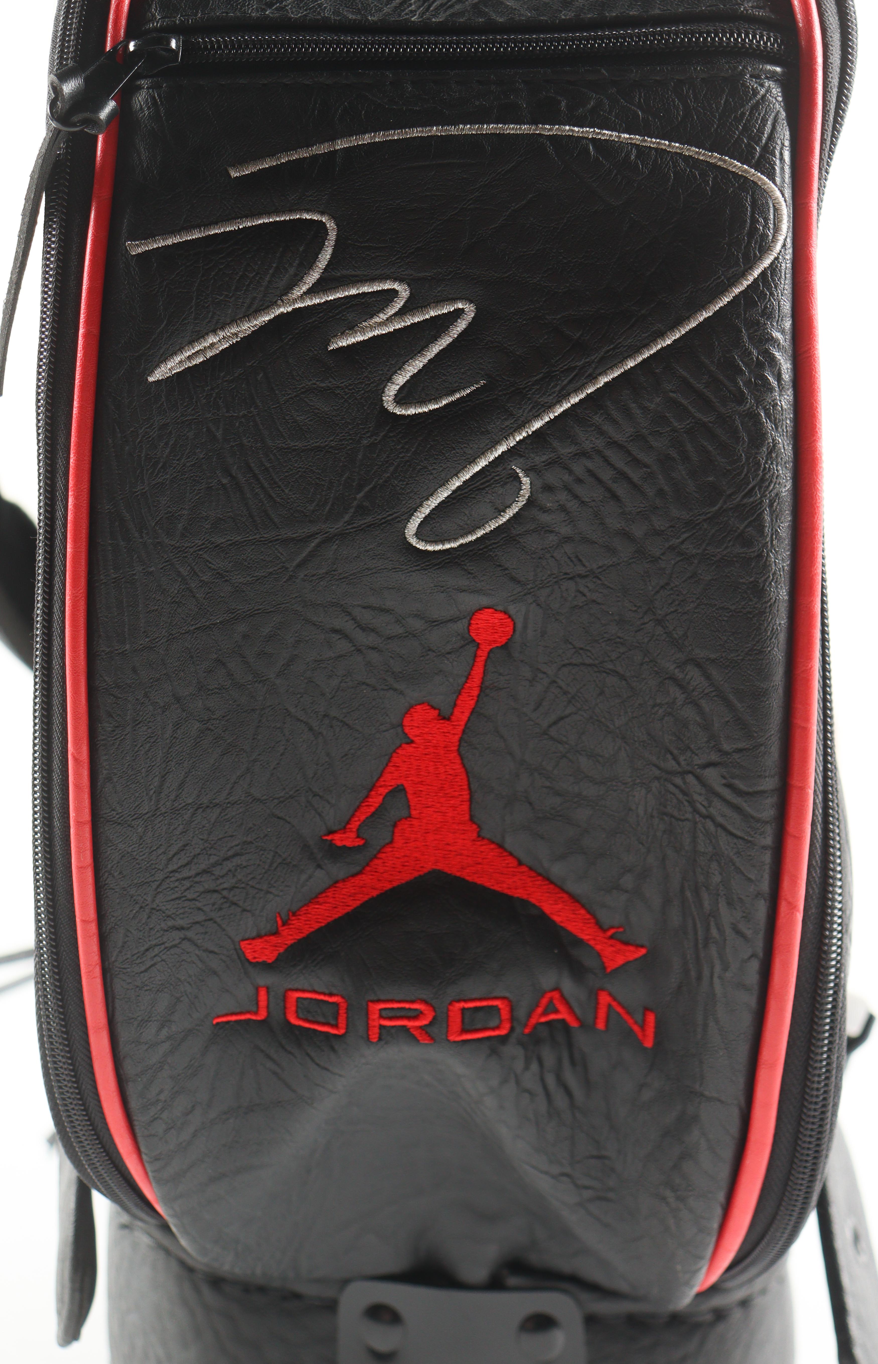 Michael Jordan Signed LE "Jordan" Logo Mini Golf Bag #18/123 (UDA & GOAT) at PristineAuction.com Michael Jordan Signed LE "Jordan" Logo Mini Golf Bag #18/123 (UDA & GOAT) at PristineAuction.com