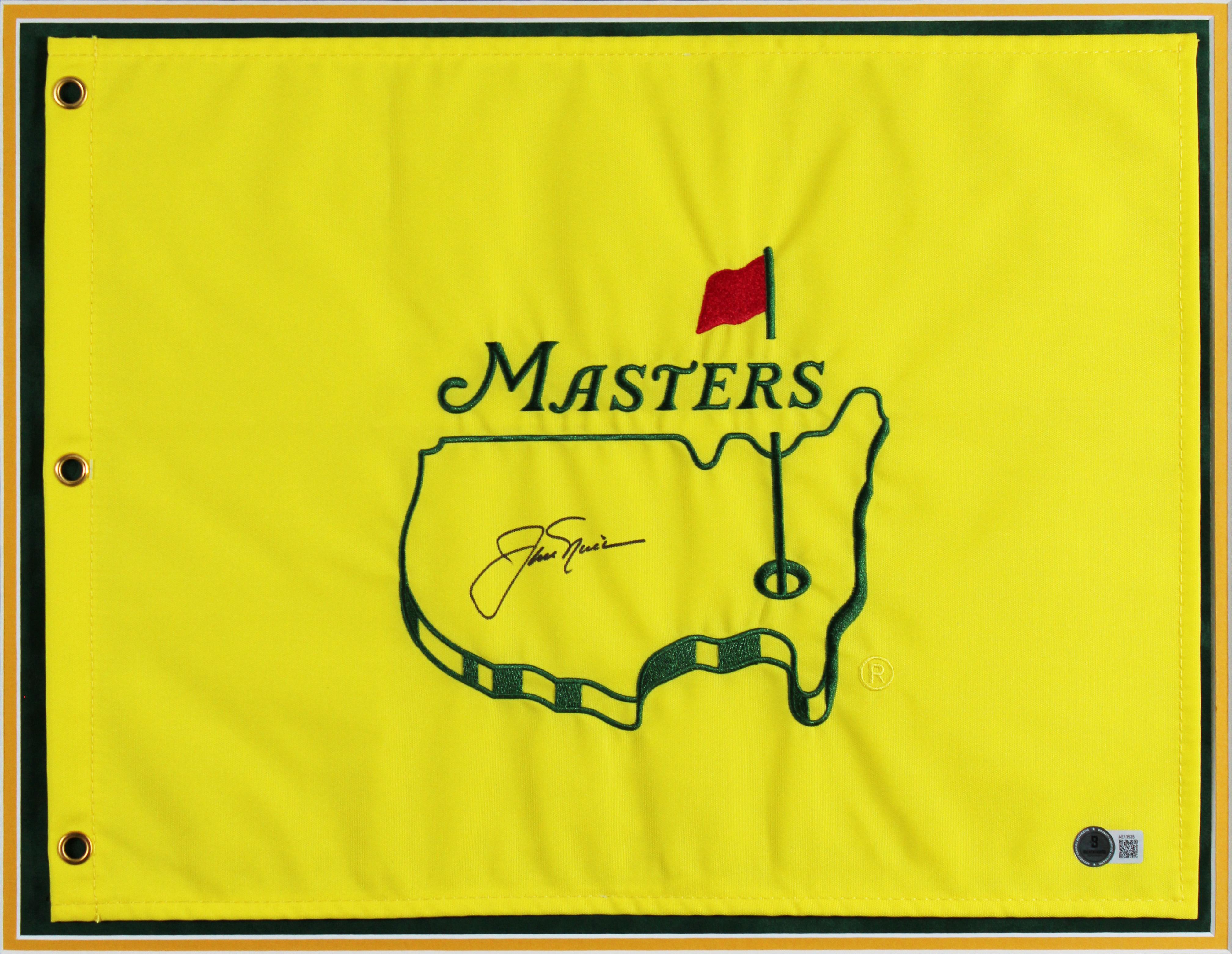 Jack Nicklaus Signed Master Custom Framed Pin Flag (Beckett) at PristineAuction.com Jack Nicklaus Signed Master Custom Framed Pin Flag (Beckett) at PristineAuction.com