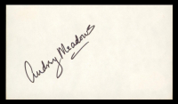 Audrey Meadows Signed 3x5 Index Card (Beckett) at PristineAuction.com