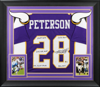 Adrian Peterson Signed Custom Framed Jersey with (5) Career Inscriptions (Beckett) at PristineAuction.com