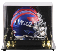 Michael Strahan Signed Giants Alternate Speed Mini Helmet with Display Case (Beckett) at PristineAuction.com